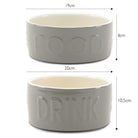 Classic 2 Piece Dog Food & Water Bowl Set - 19cm | 20cm - Grey Pet Bowls, Feeders & Waterers Scruffs® 