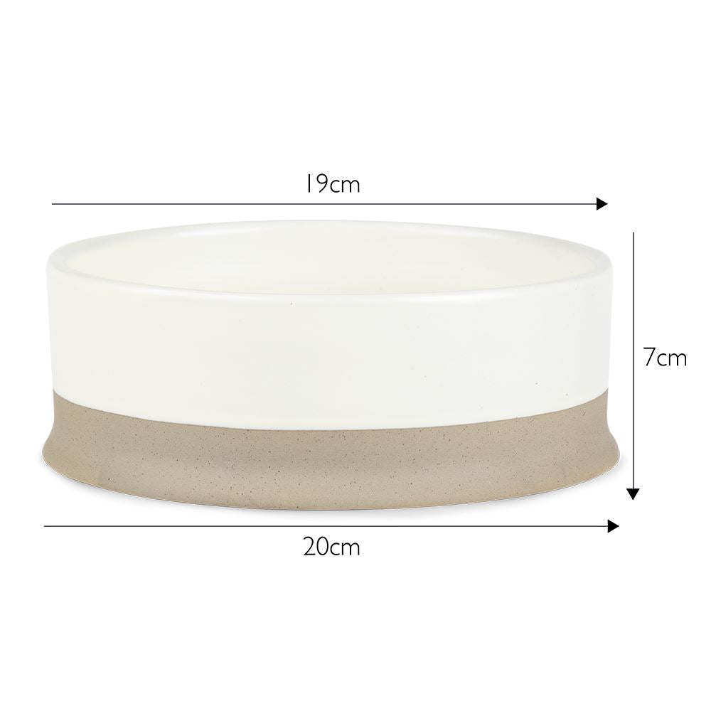 Scandi 2 Piece Non Tip Pet Food & Water Bowl - Cream Pet Bowls, Feeders & Waterers Scruffs® 