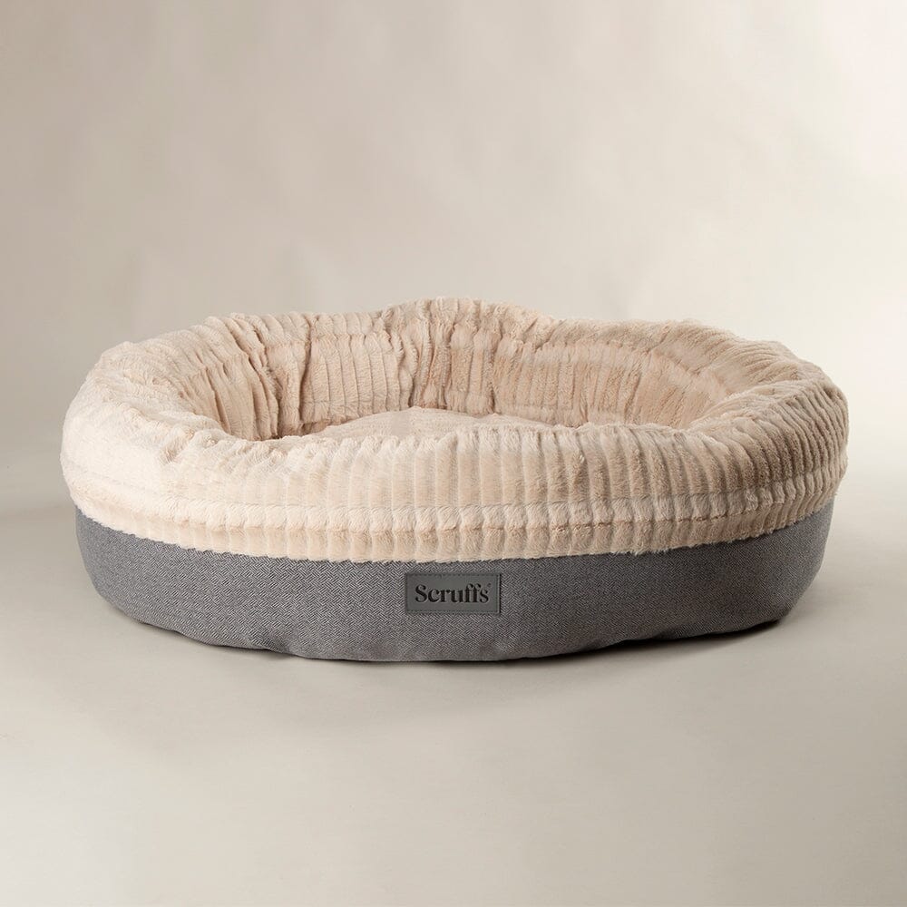 Light grey dog bed best sale