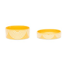 Aztec 2 Piece Cat Food Bowl & Saucer Set - Sunflower Yellow Pet Bowls, Feeders & Waterers Scruffs® 