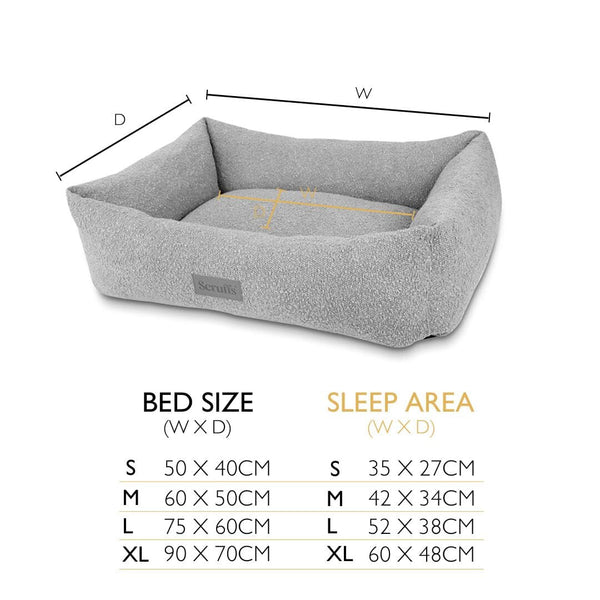 Boucle Box Bed - Desert Brown Dog Bed Scruffs® 