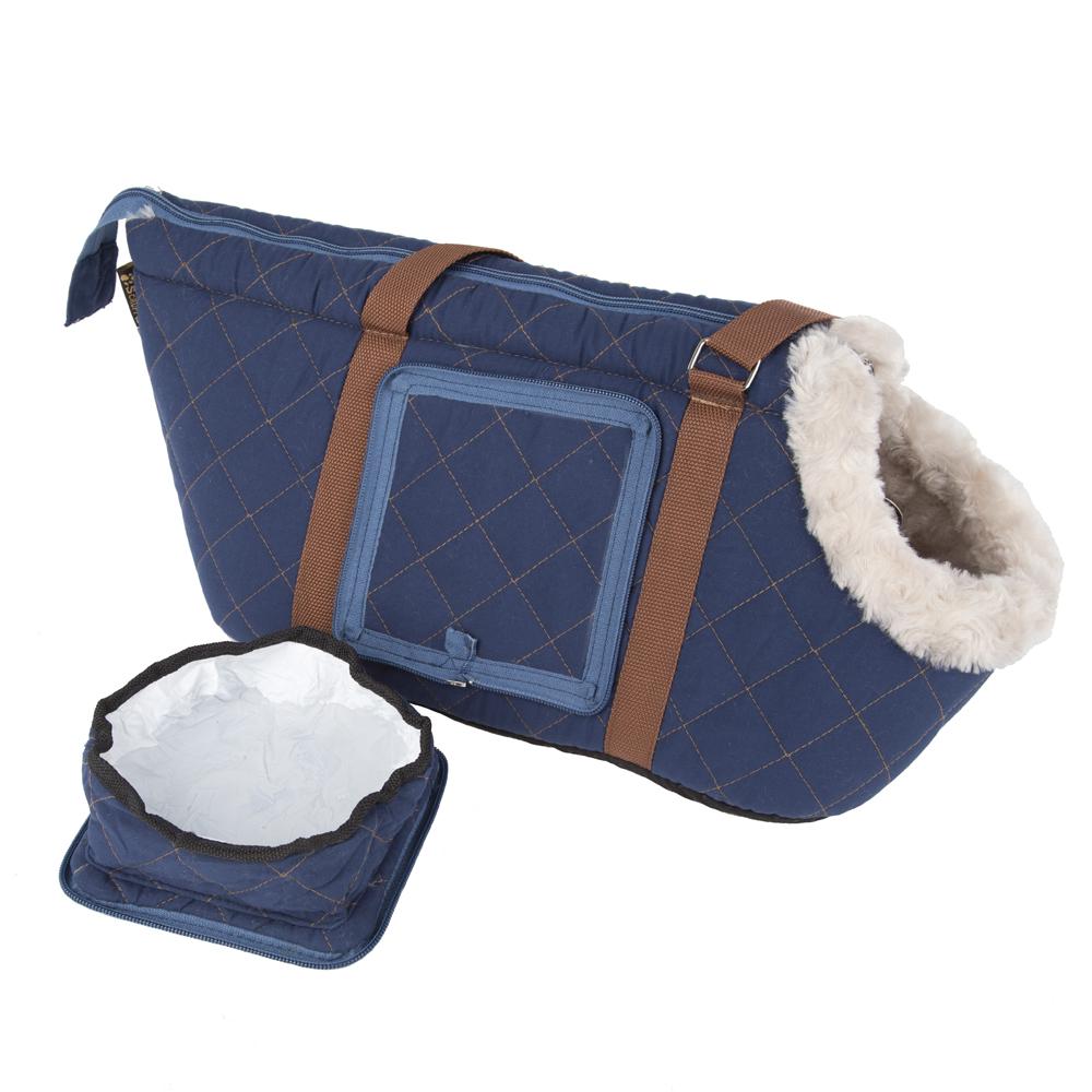 Blue dog carrier best sale