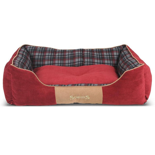 Red Tartan Dog Bed Highland Dog Bed Box Scruffs